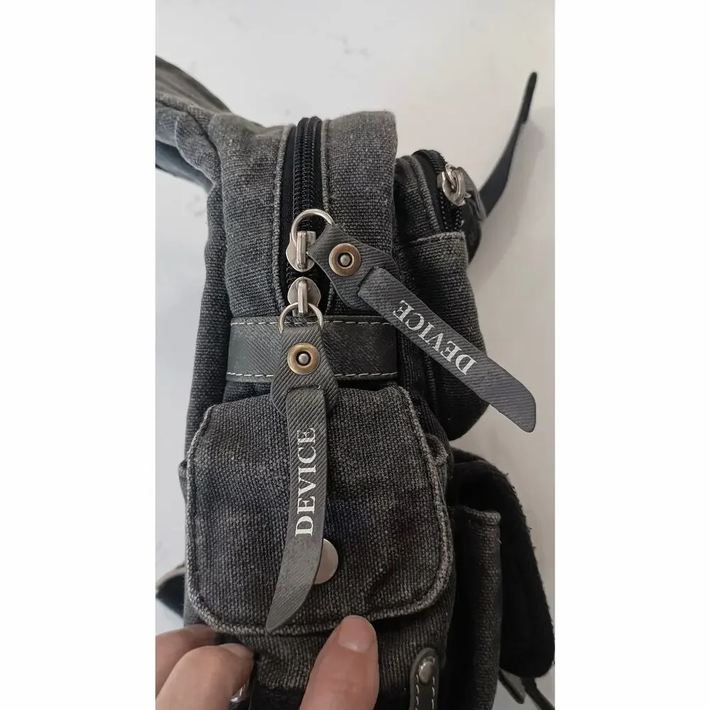 Device Haze rugged black body bag unique uneven fabric texture & compartments